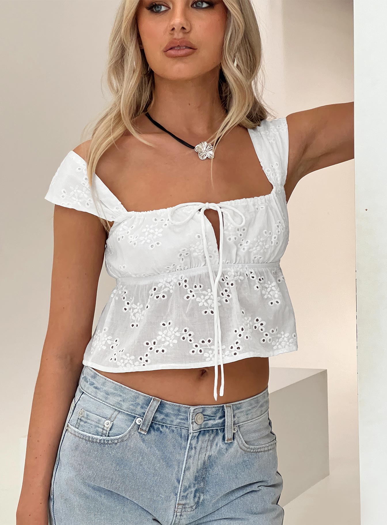 Annita Top White