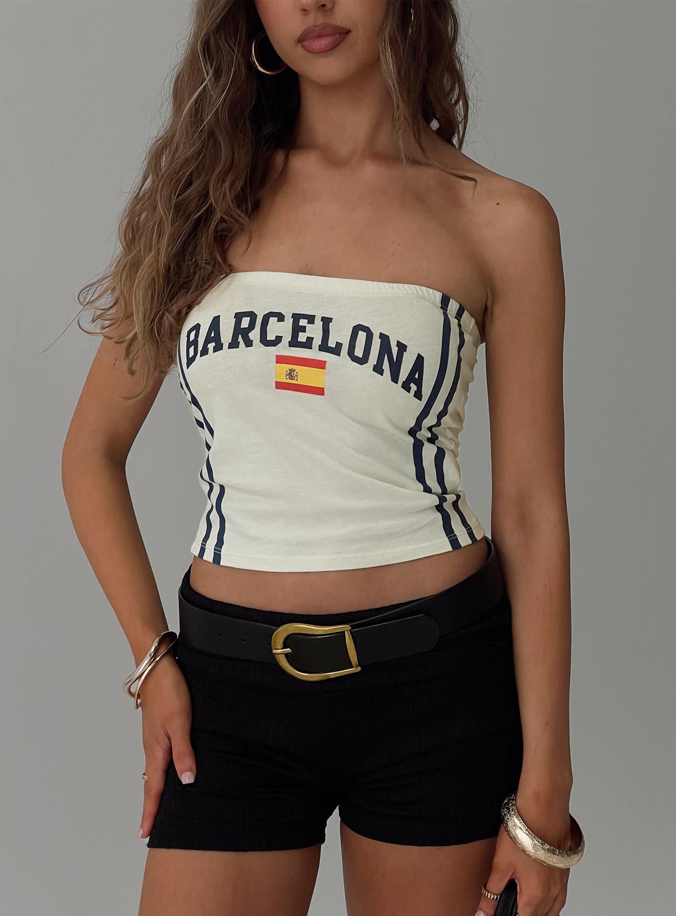 Barcelona Tube Top White