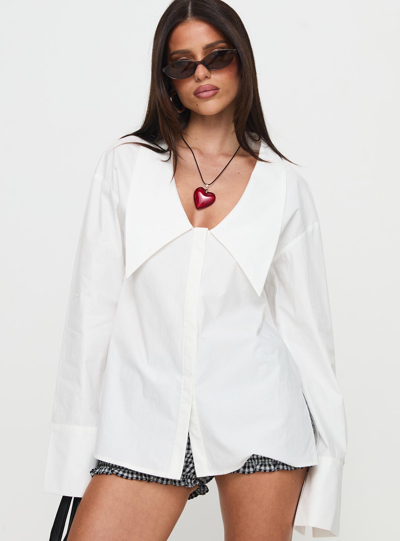 Calistoga Deep Collar Shirt Ivory