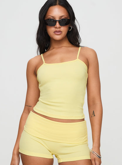 Baseline Rib Top Yellow