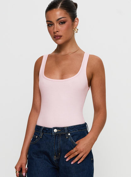 Baseline Rib Bodysuit Pink