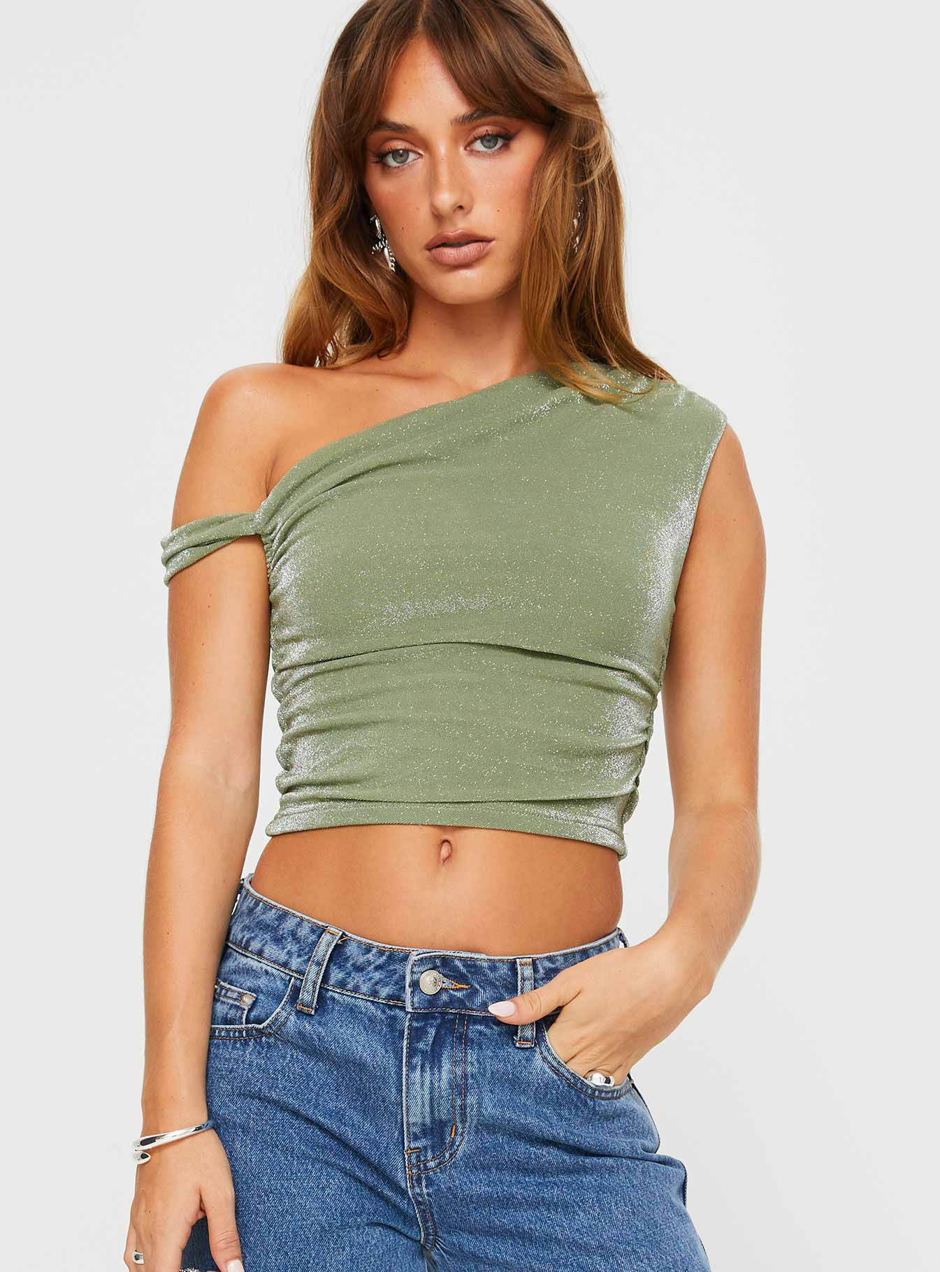 Beller Top Green Glitter