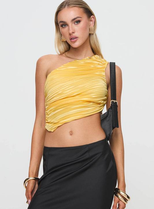 Brinstead One Shoulder Top Yellow