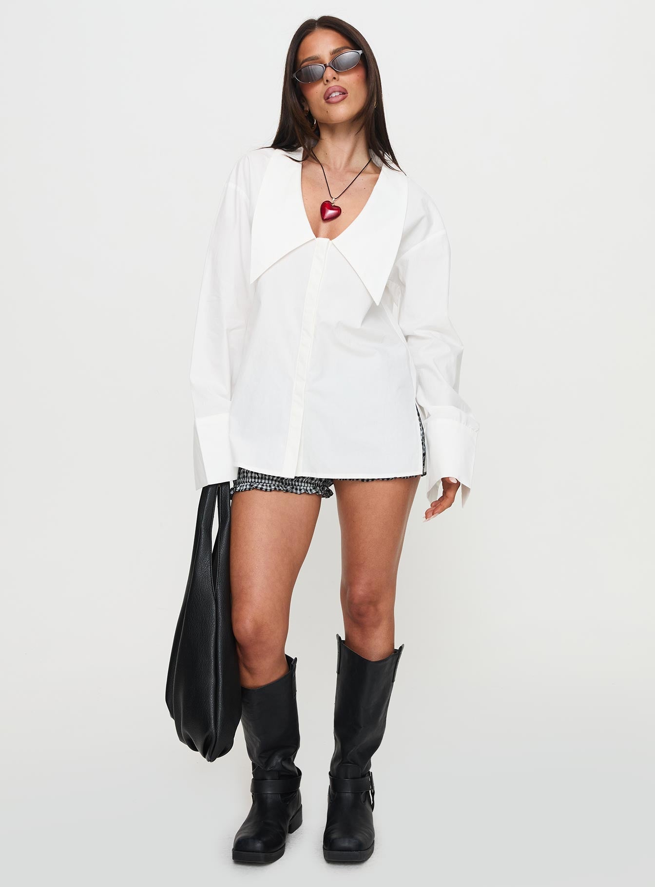 Calistoga Deep Collar Shirt Ivory