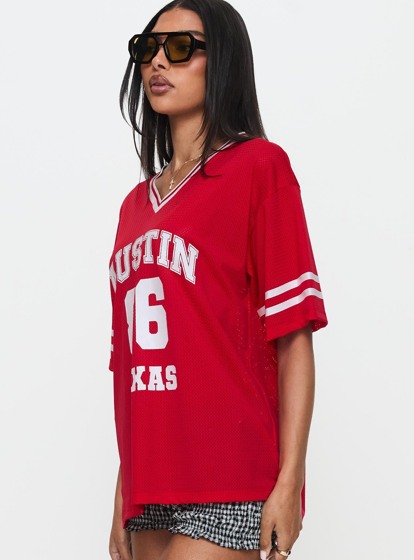 Austin Texas Sports Jersey Top Red