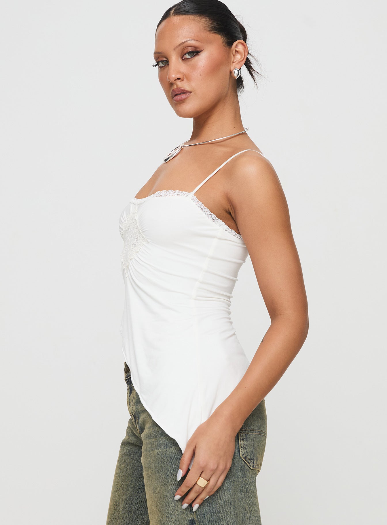 Amabella Asymmetric Top White