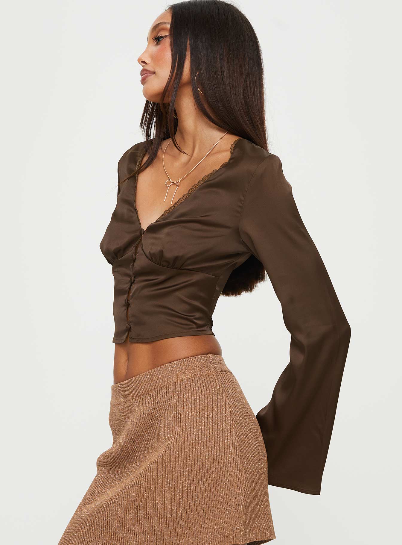 Brunner Long Sleeve Top Brown