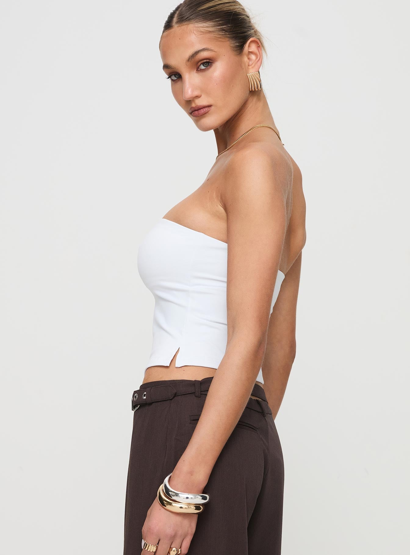 Aurorah Strapless Top White