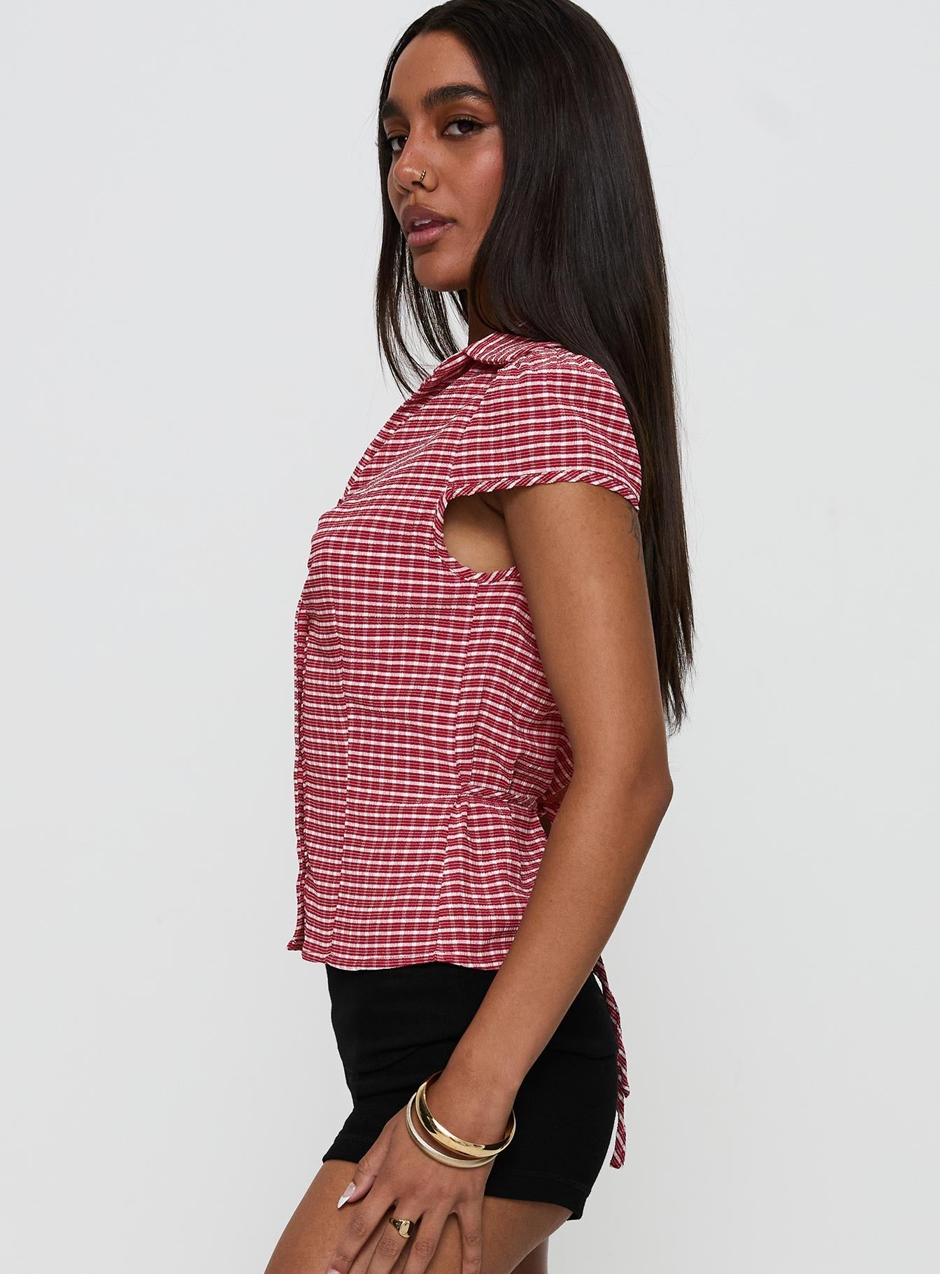 Arianwyn Top Red Check