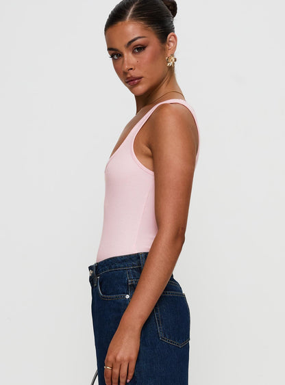 Baseline Rib Bodysuit Pink