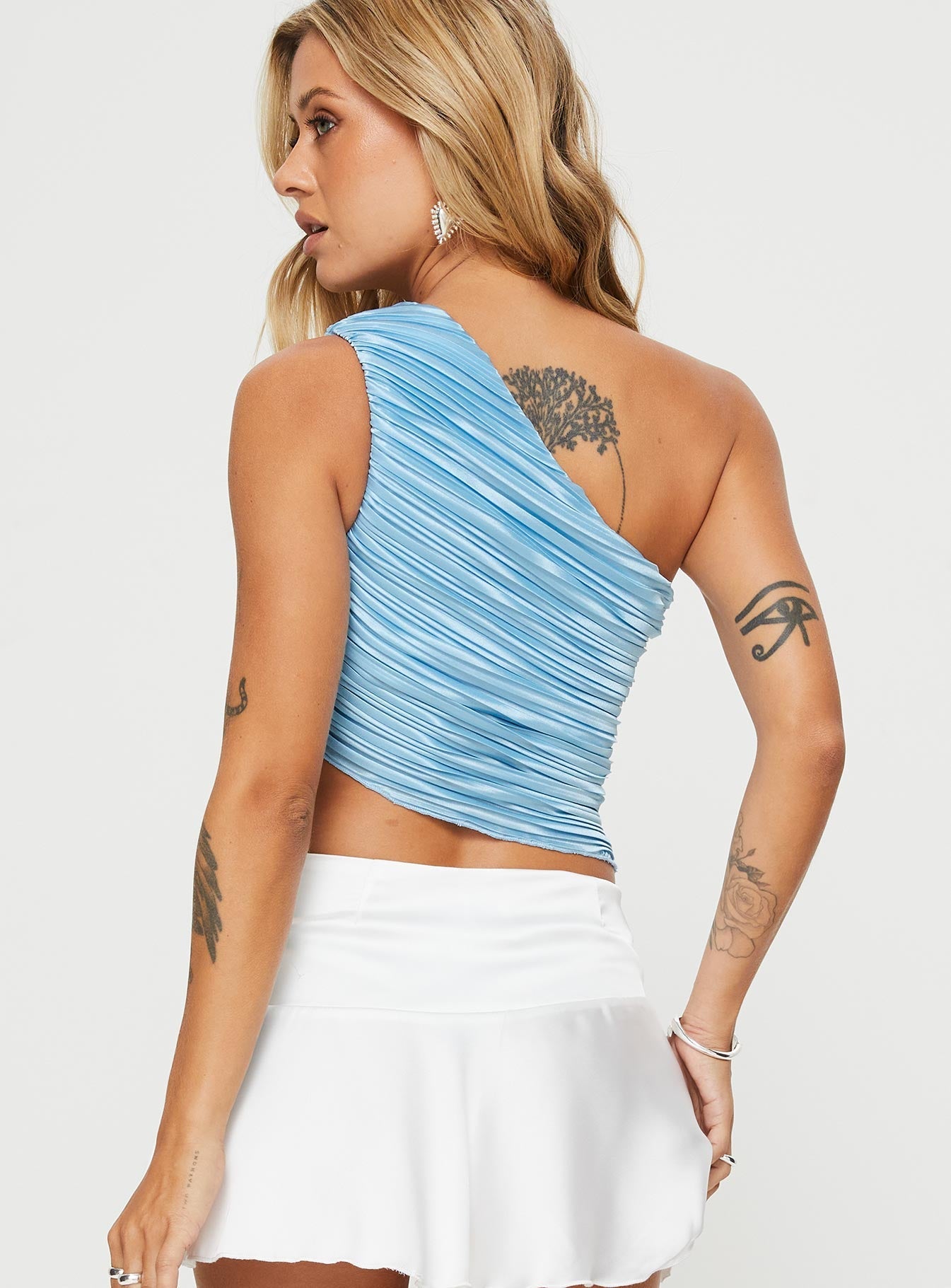 Brinstead One Shoulder Top Blue