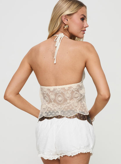 Astona Lace Halter Cream