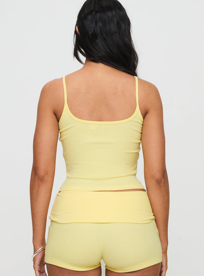 Baseline Rib Top Yellow