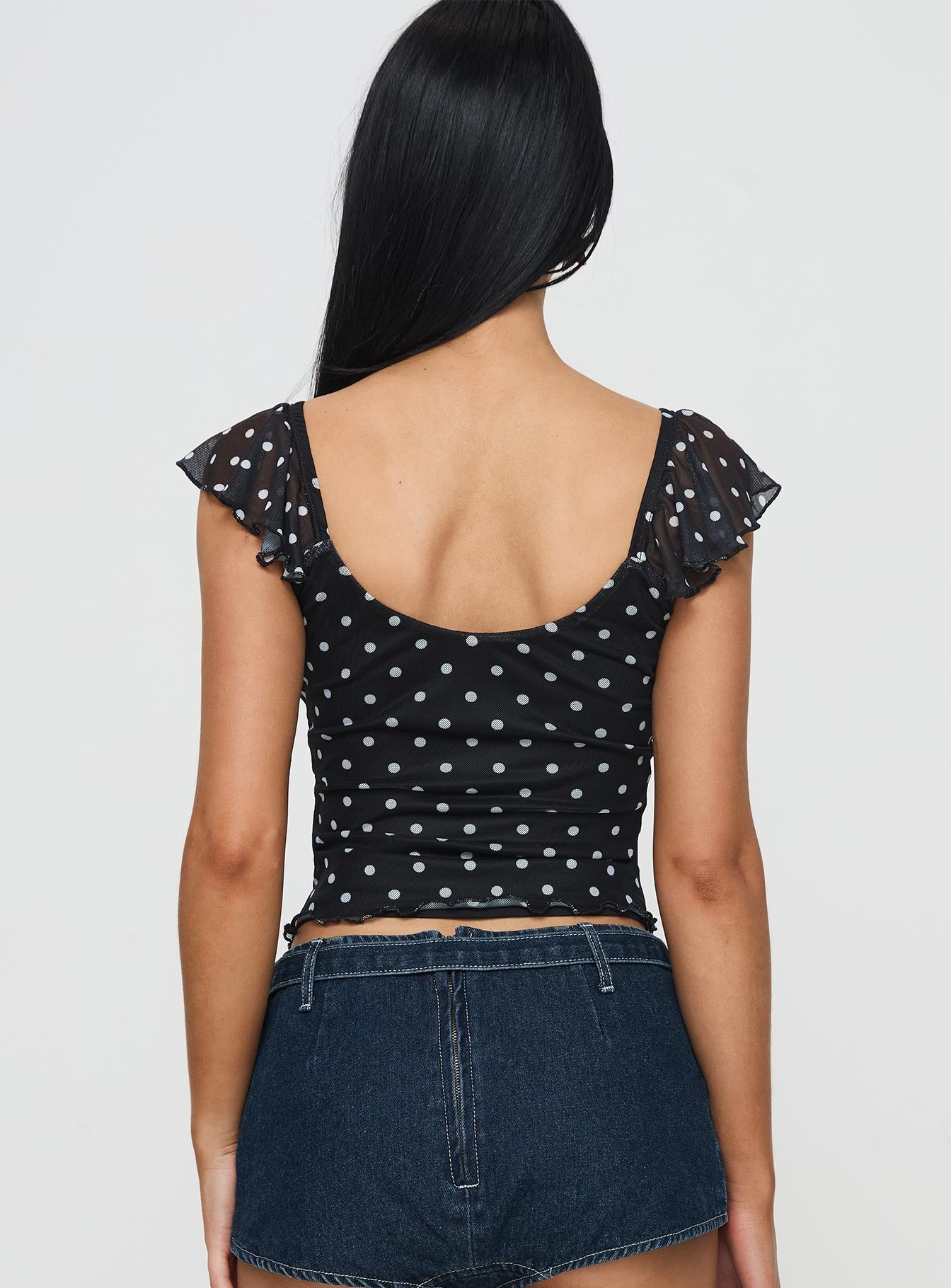 Beckinsale Polka Top Black