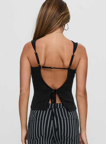 Arkangel Backless Top Black