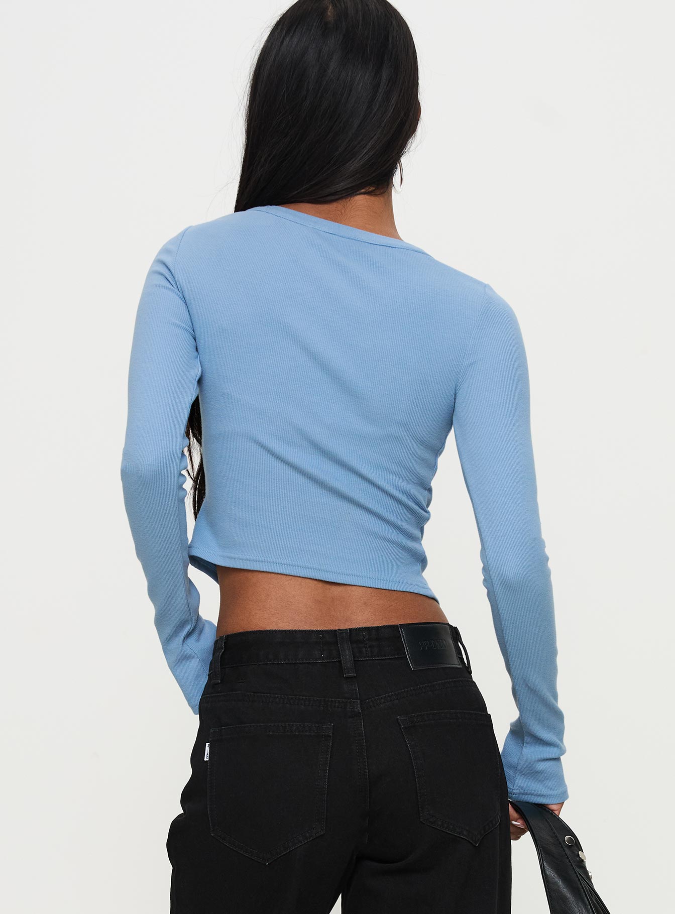 Baseline Button Up Long Sleeve Top Blue