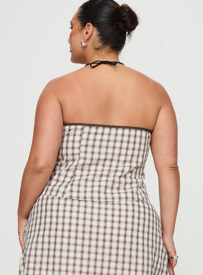 Be My Baby Top Plaid Curve