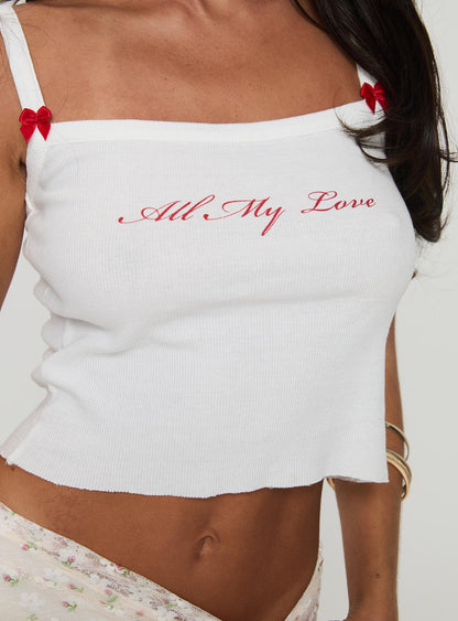 All My Love Tank White