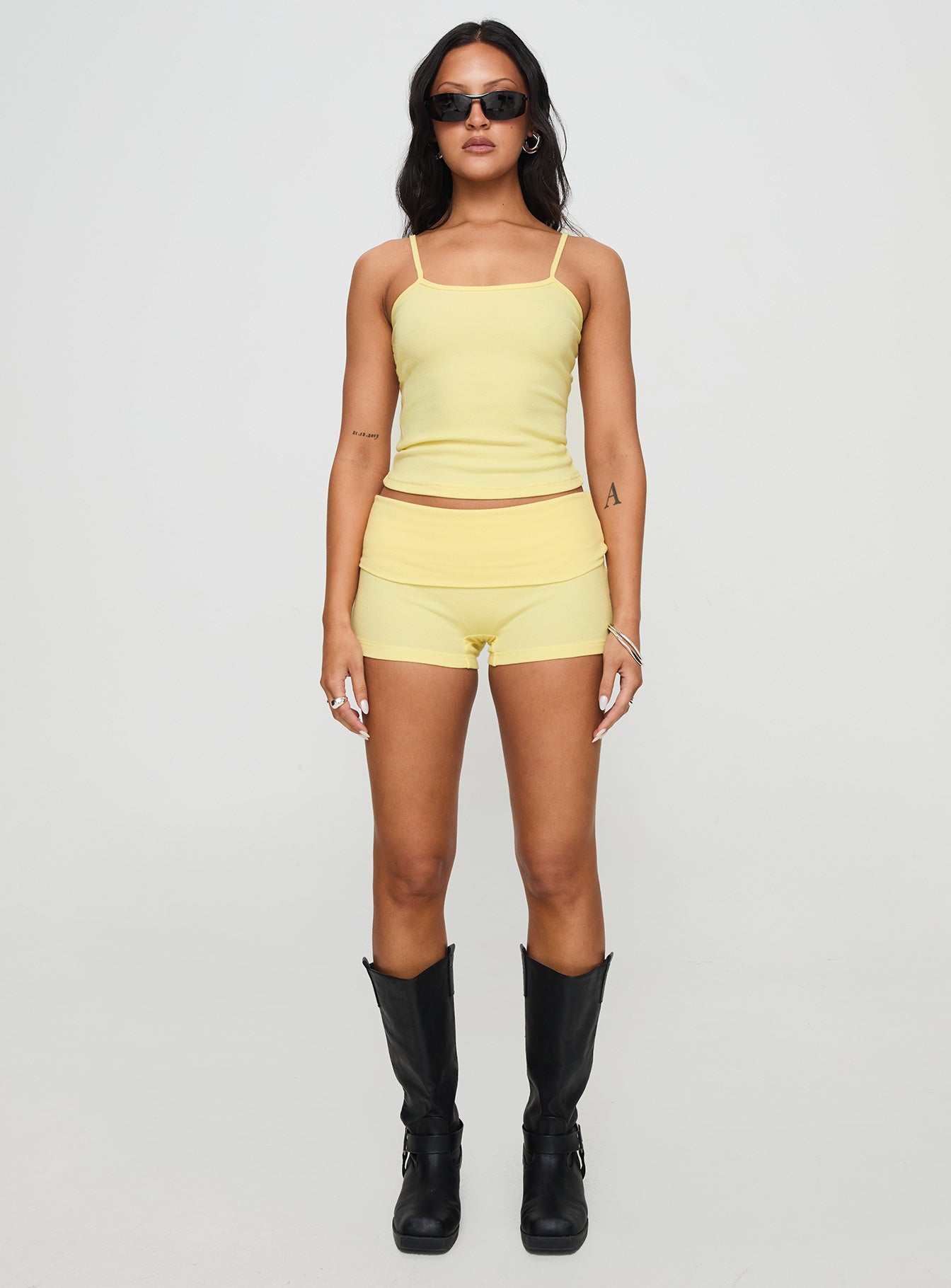 Baseline Rib Top Yellow