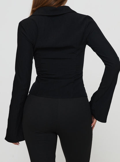 Alexandar Long Sleeve Top Black