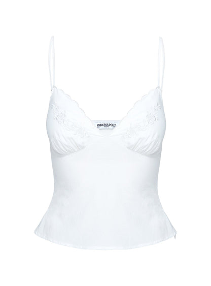 Aruba Embroidered Cami White