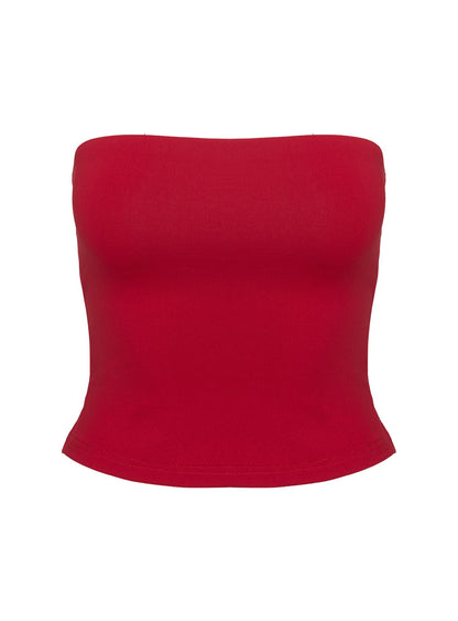 Aurorah Strapless Top Red