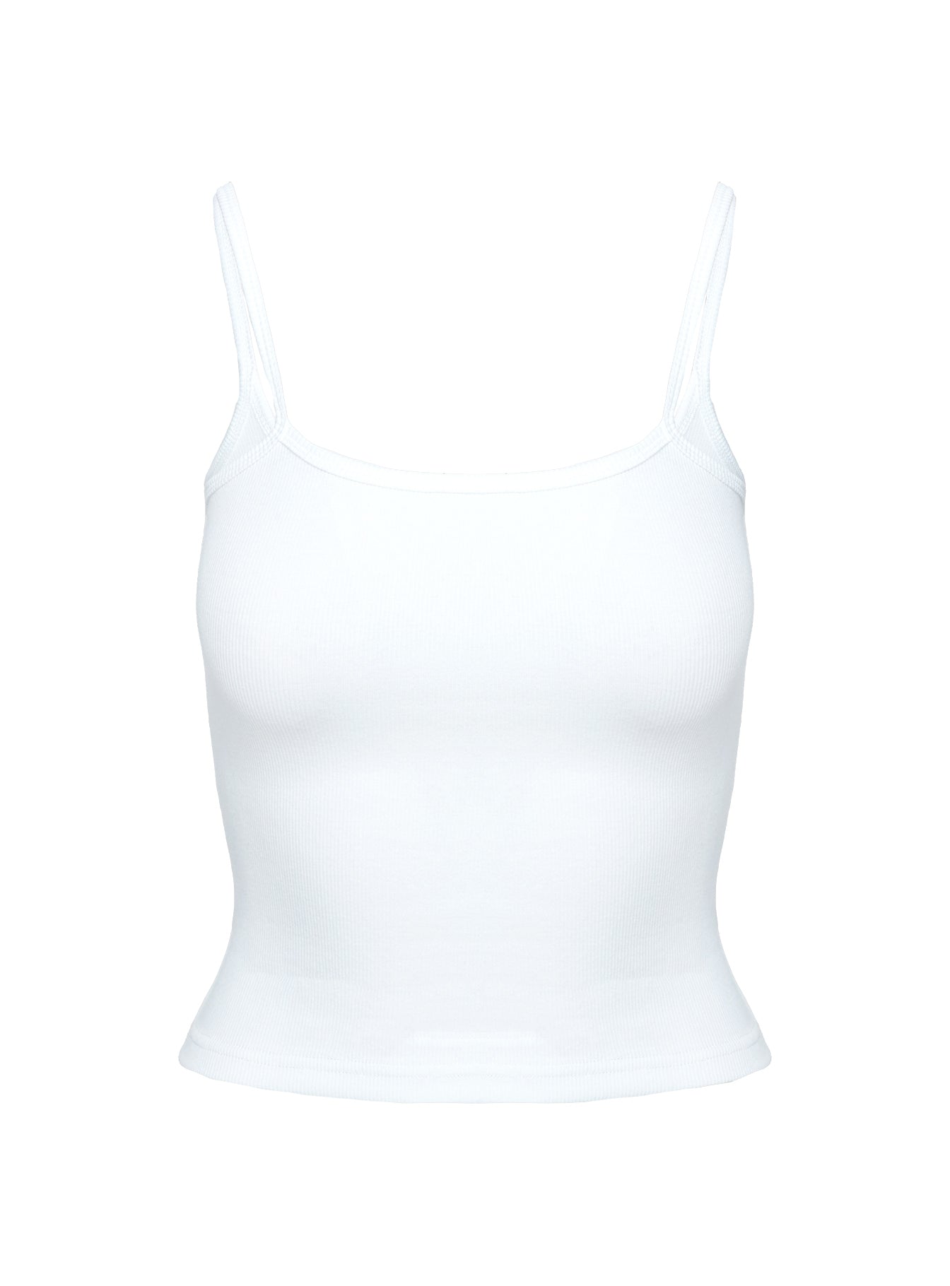 Baseline Rib Top White