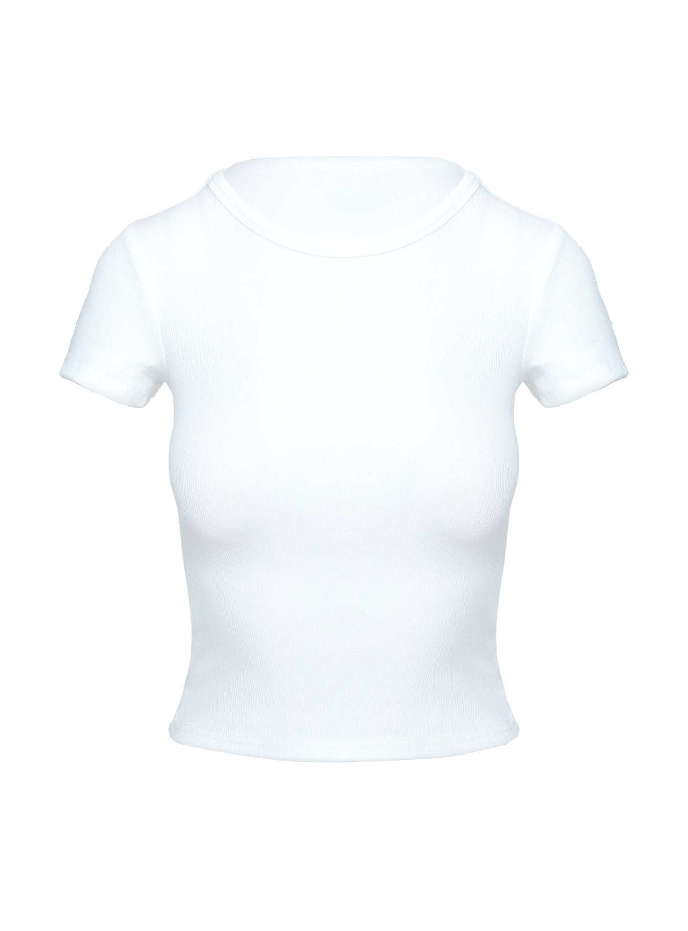 Baseline Scoop Rib Tee White