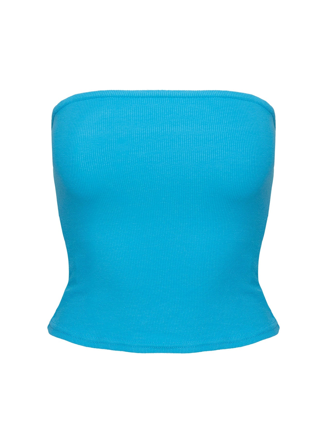 Baseline Strapless Rib Top Blue