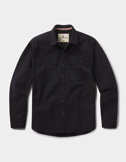 Canvas Shirt Jacket in Black