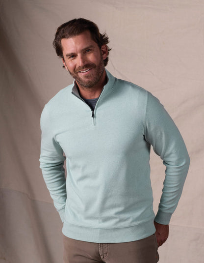 Puremeso Weekend Quarter Zip in Mint