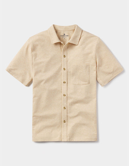 Active Puremeso Weekend Button Down in Iced Latte