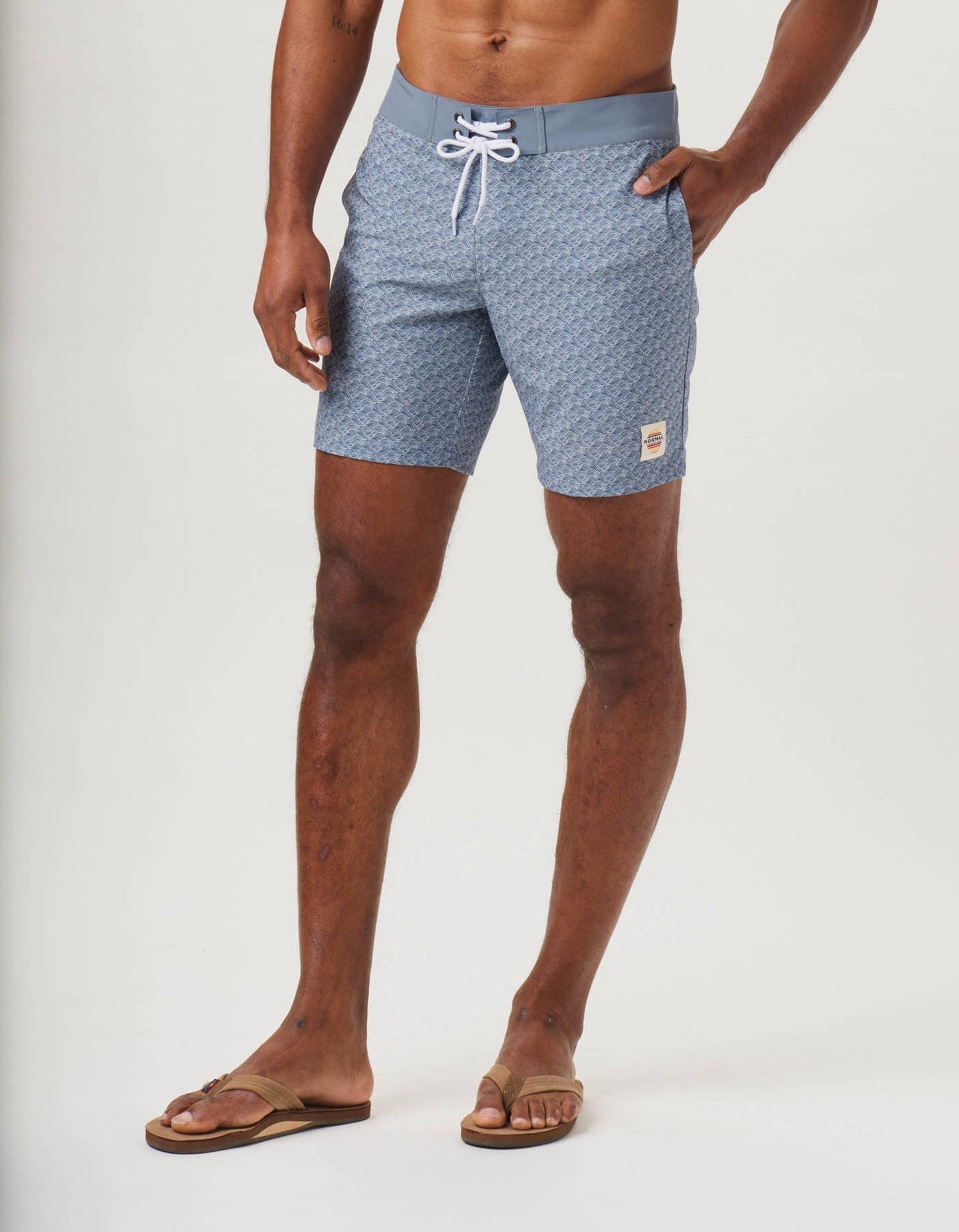 Apollo Trunk in Vintage Blue Wave Print