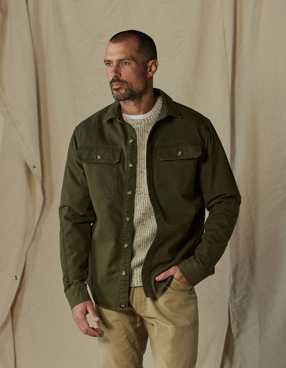 Canvas Shirt Jacket in Alpine