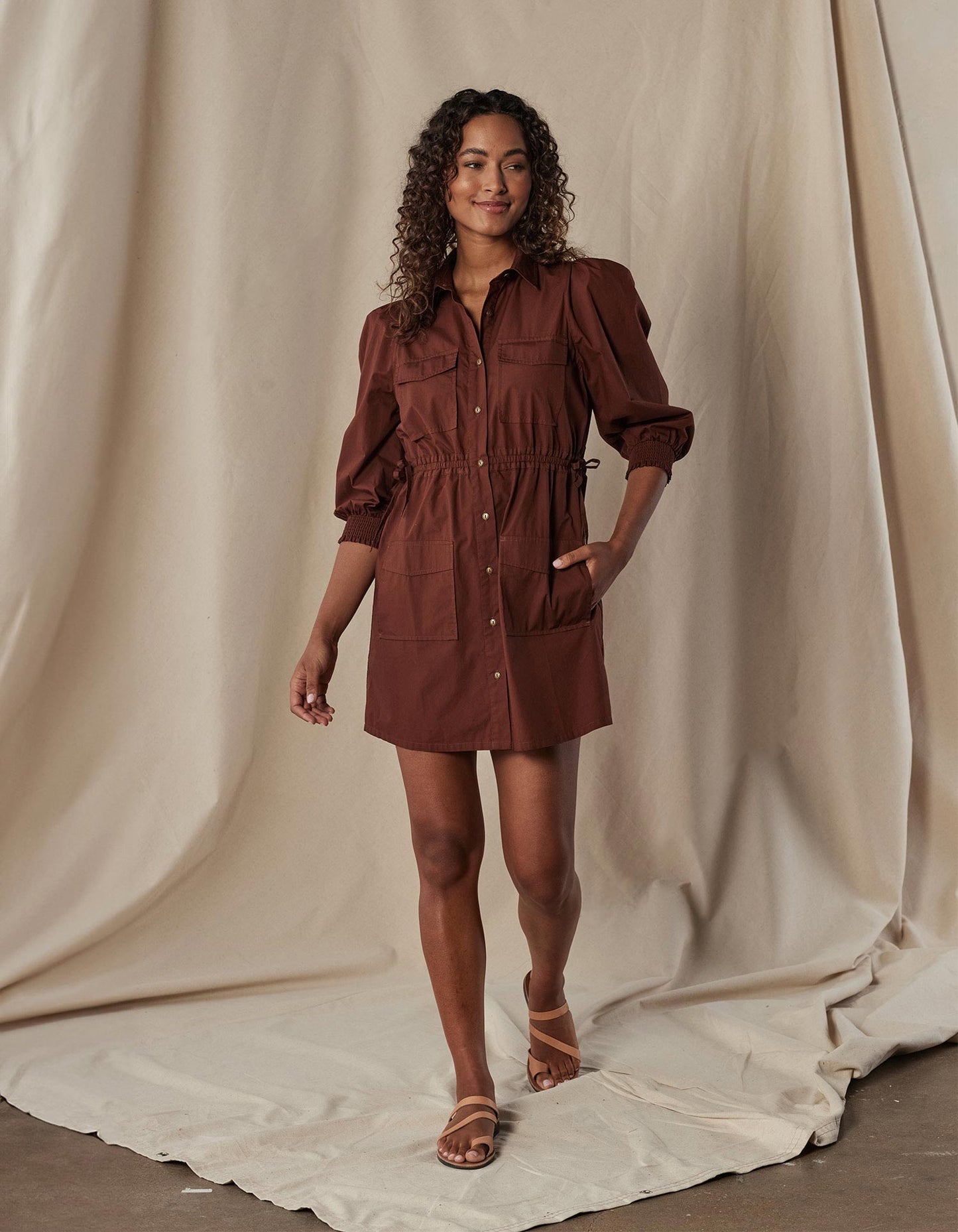 Avery Utility Dress in Espresso