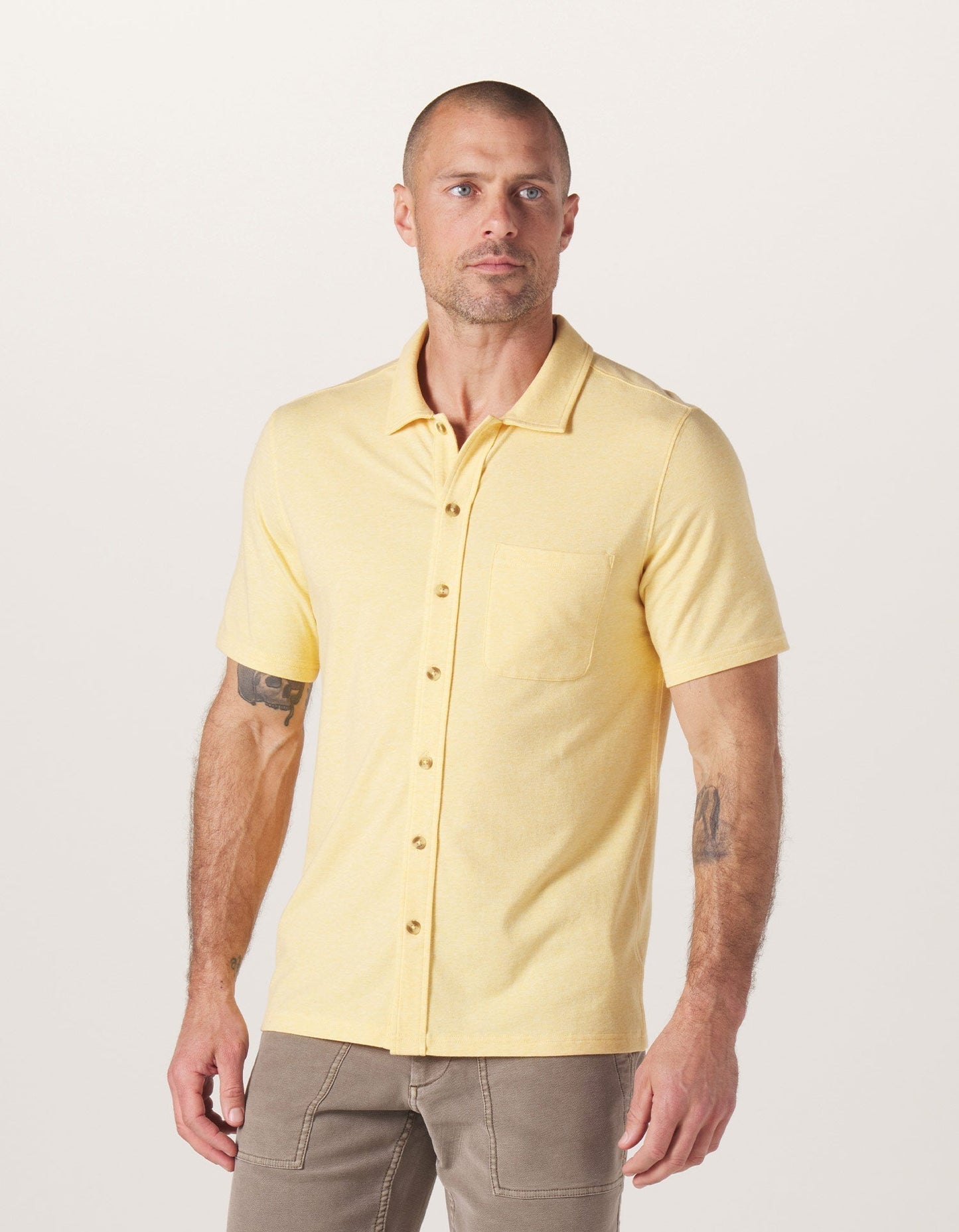 Active Puremeso Weekend Button Down in Golden Hour