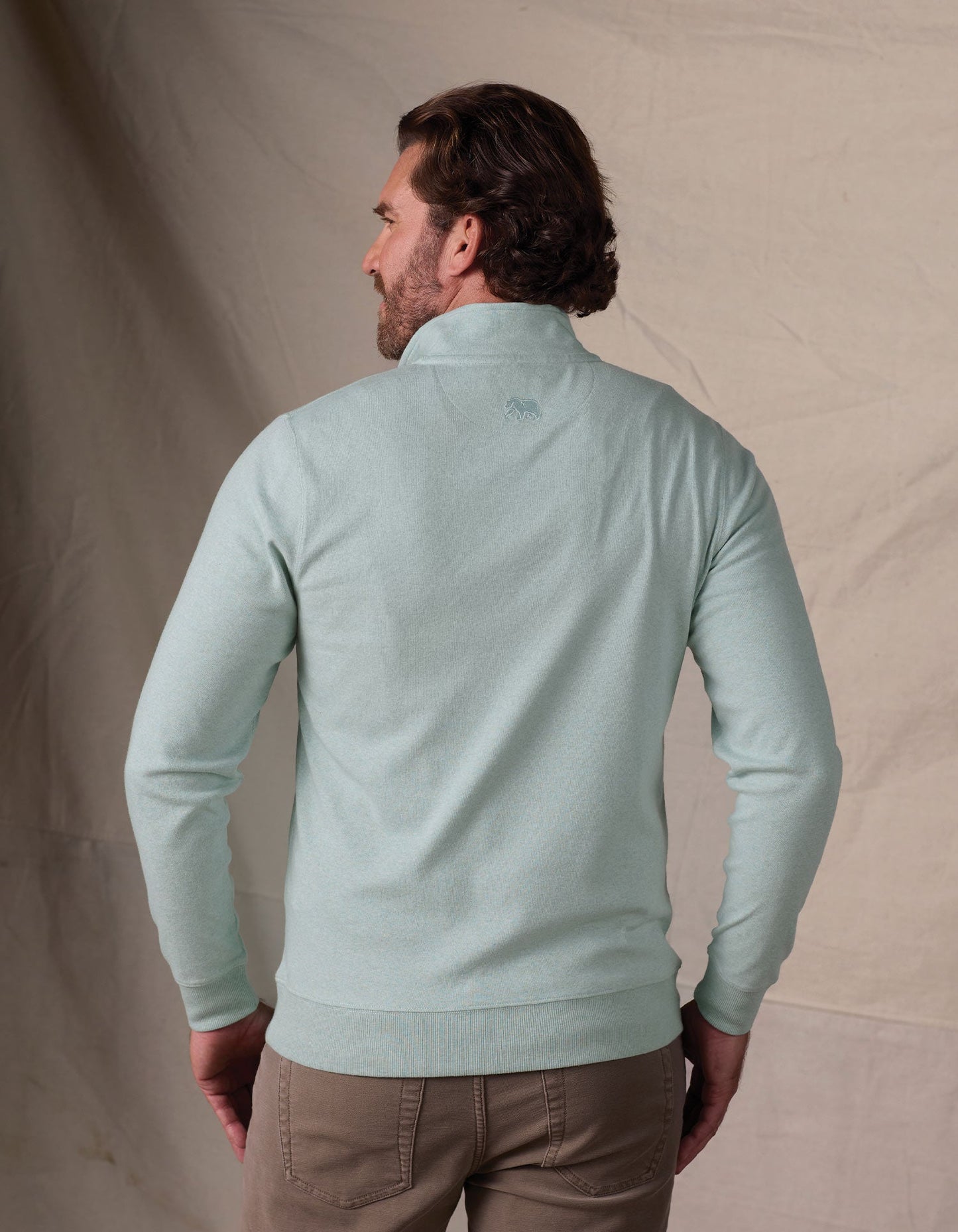 Puremeso Weekend Quarter Zip in Mint