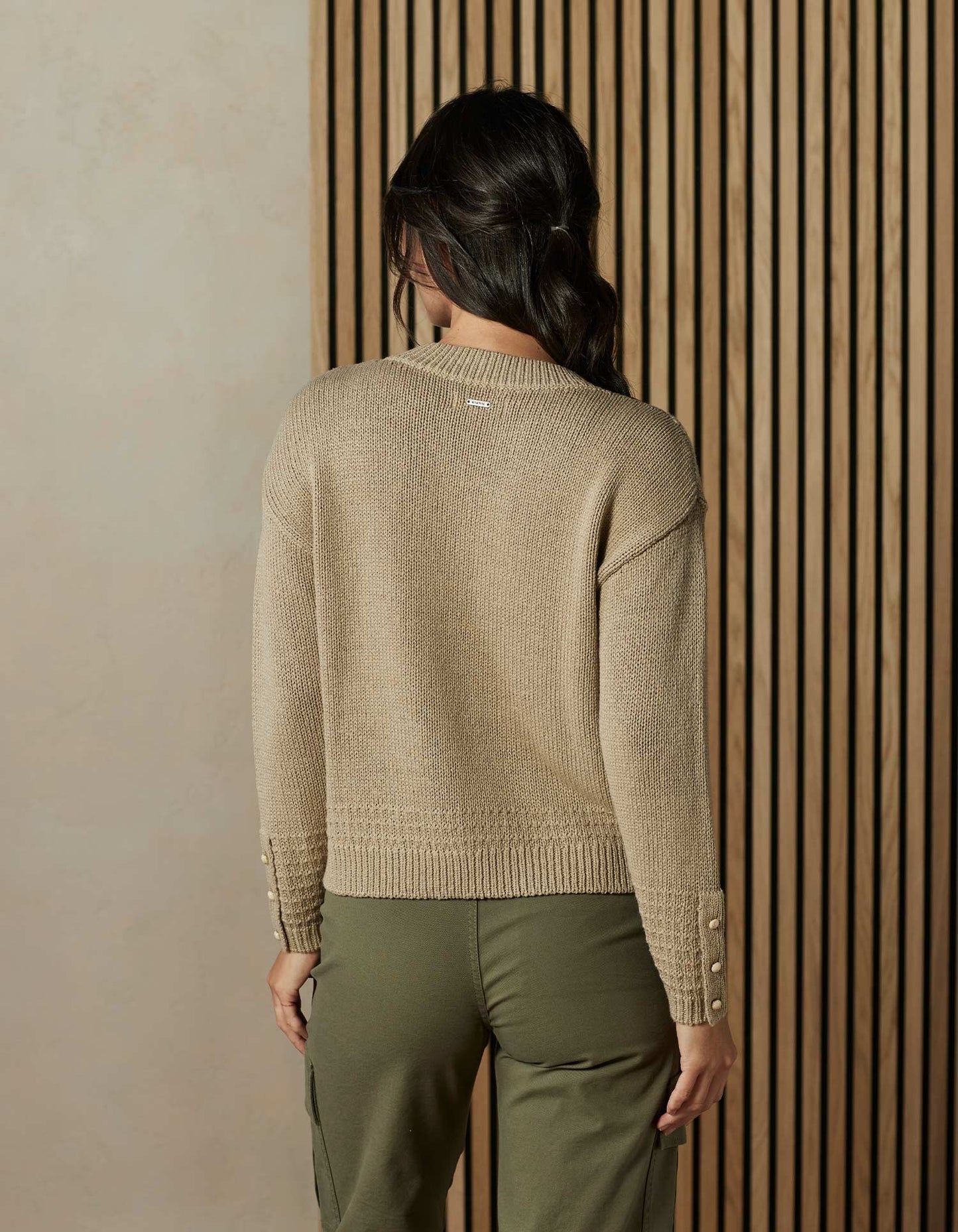 Arlo V-Neck Sweater in Oatmeal