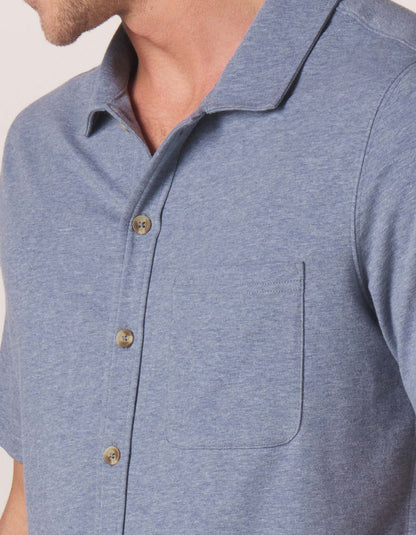 Active Puremeso Weekend Button Down in Lake Blue