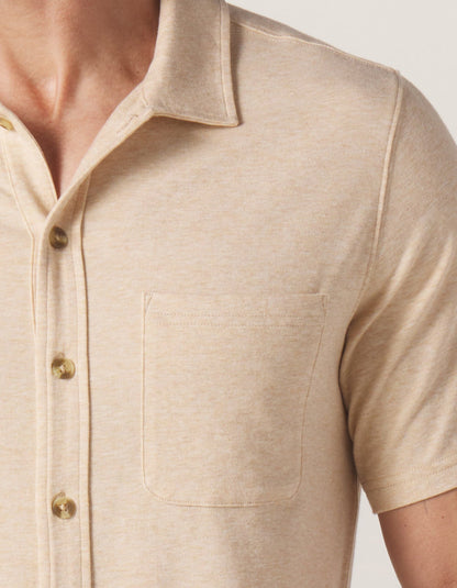 Active Puremeso Weekend Button Down in Iced Latte