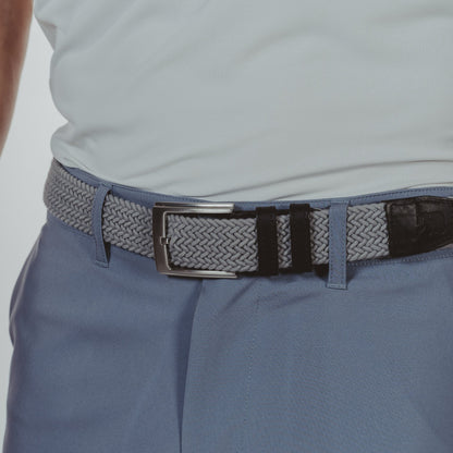 Performance Braided Belt in Grey