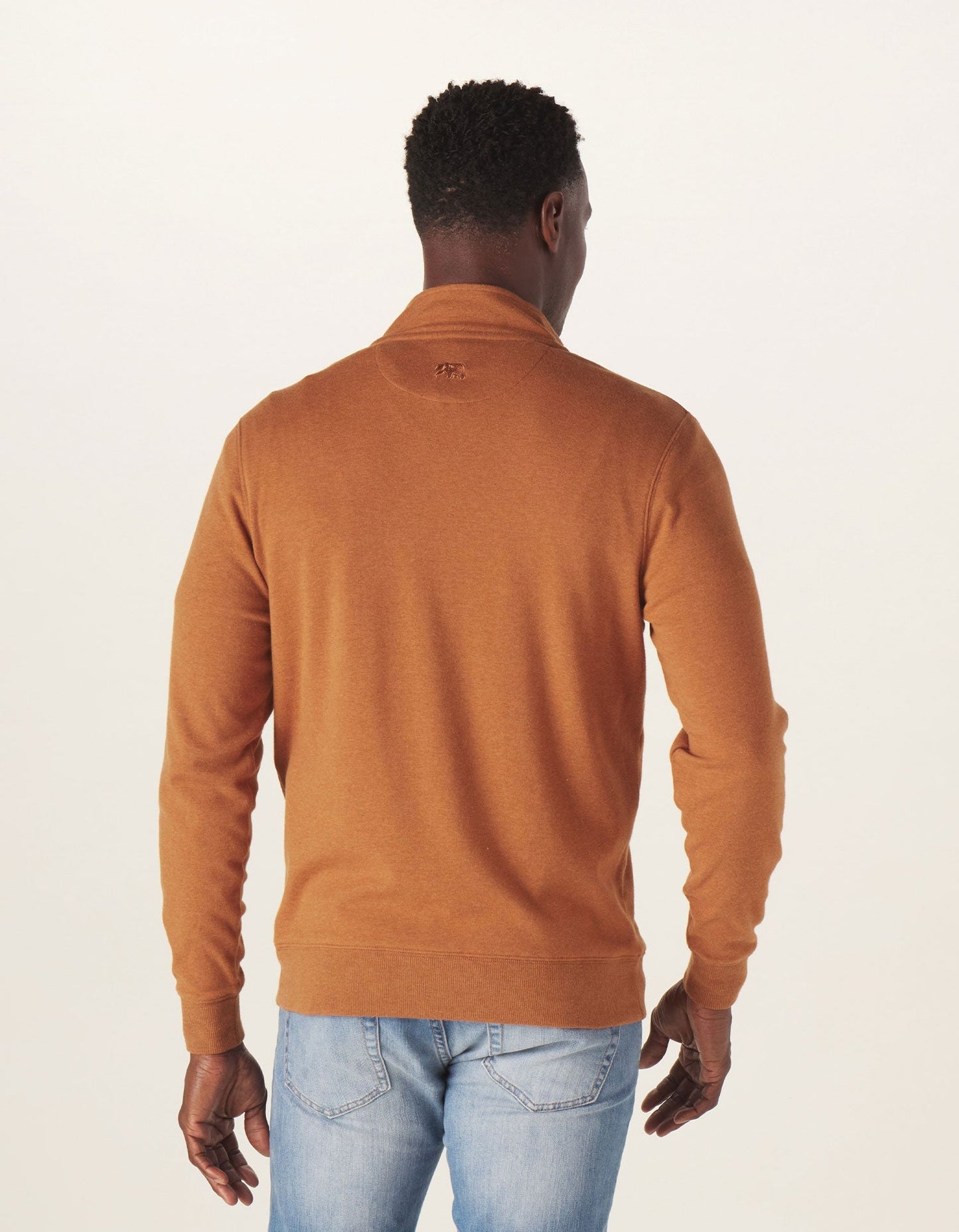 Puremeso Weekend Quarter Zip in Almond