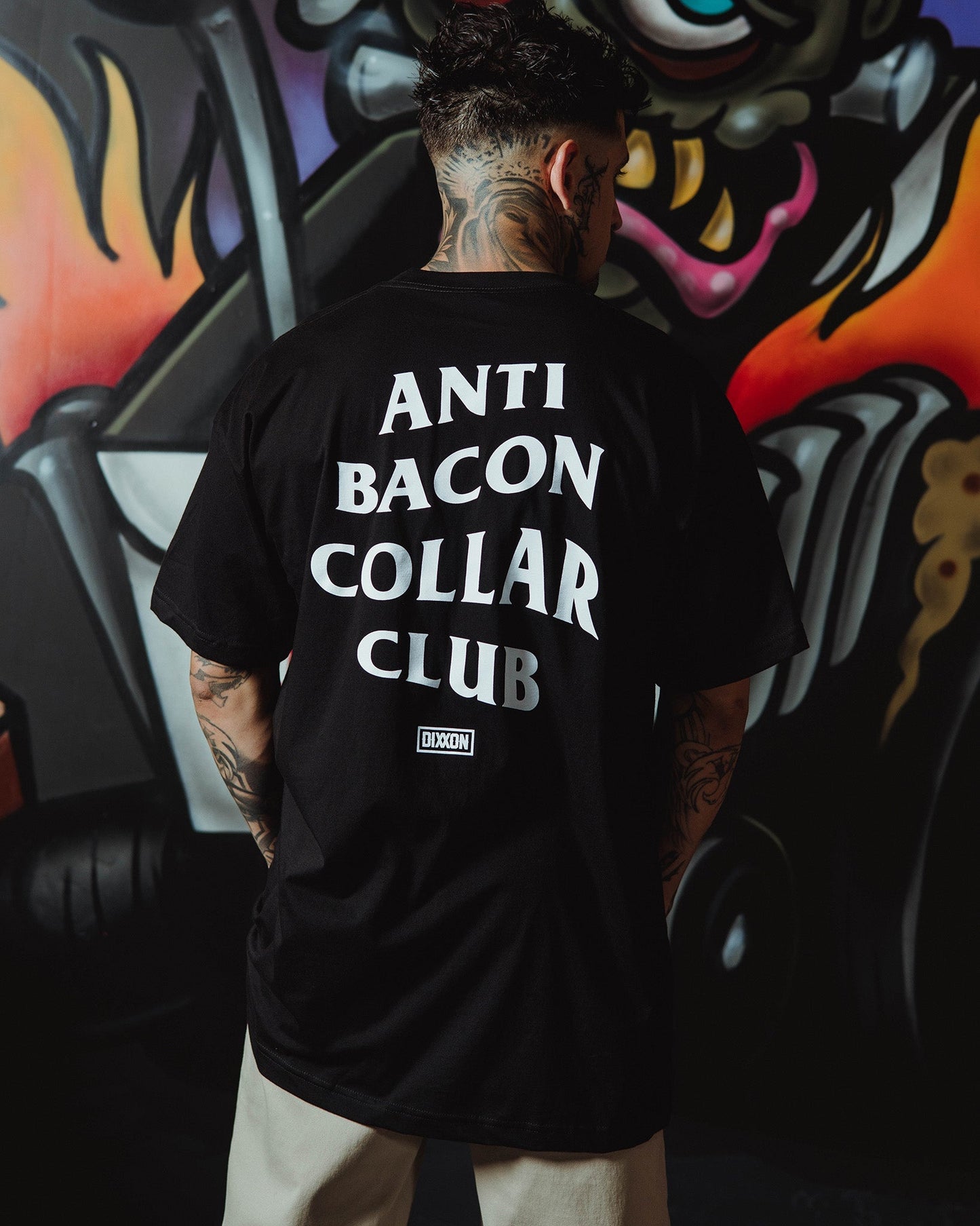 Anti Bacon Collar Club T-Shirt - Black