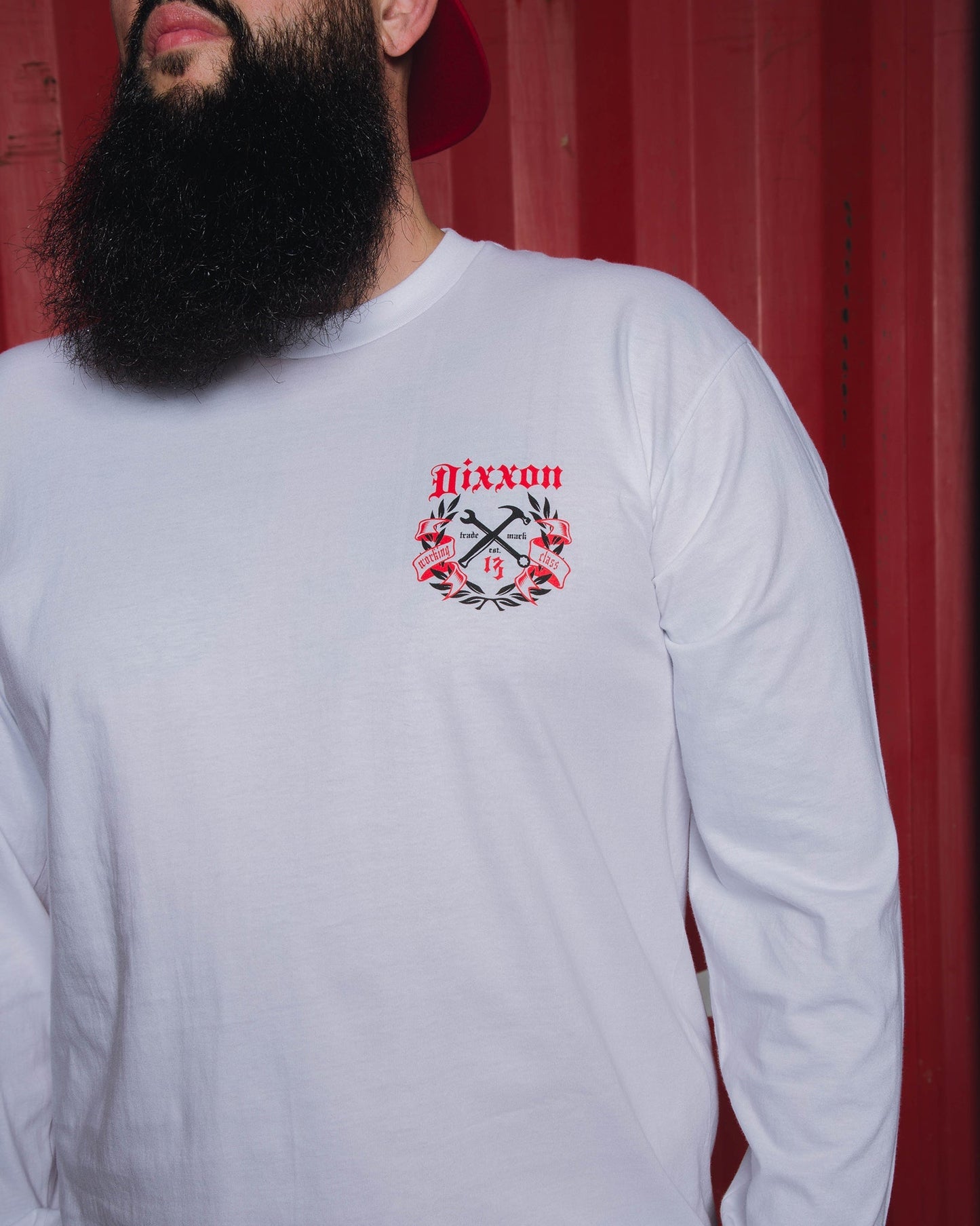 Award Long Sleeve T-Shirt - White, Black, & Red