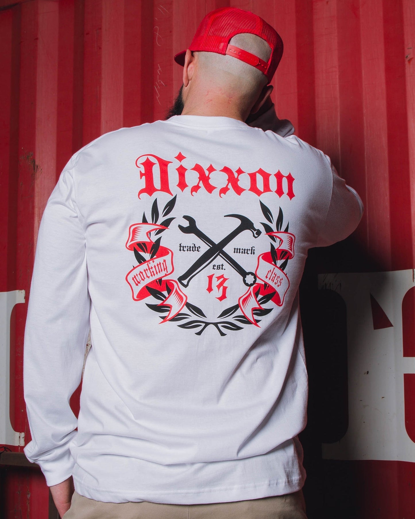 Award Long Sleeve T-Shirt - White, Black, & Red