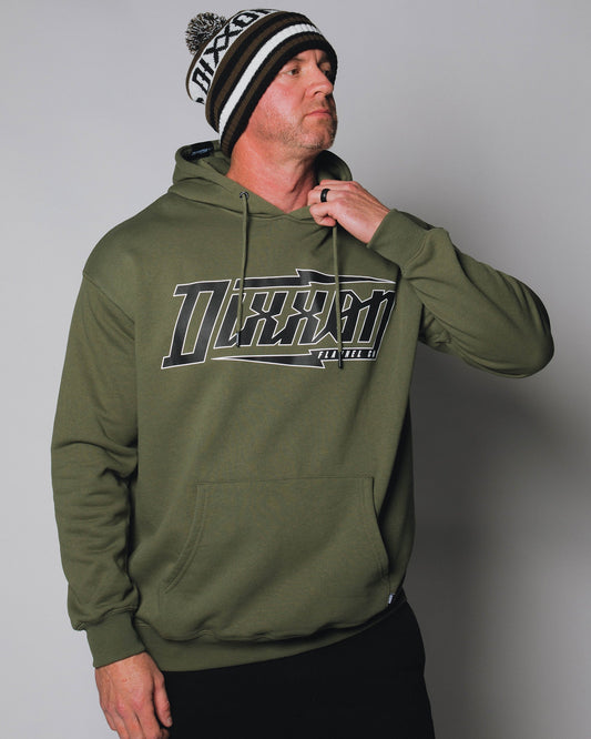 Black Bolt Pullover Hoodie - O.D. Green