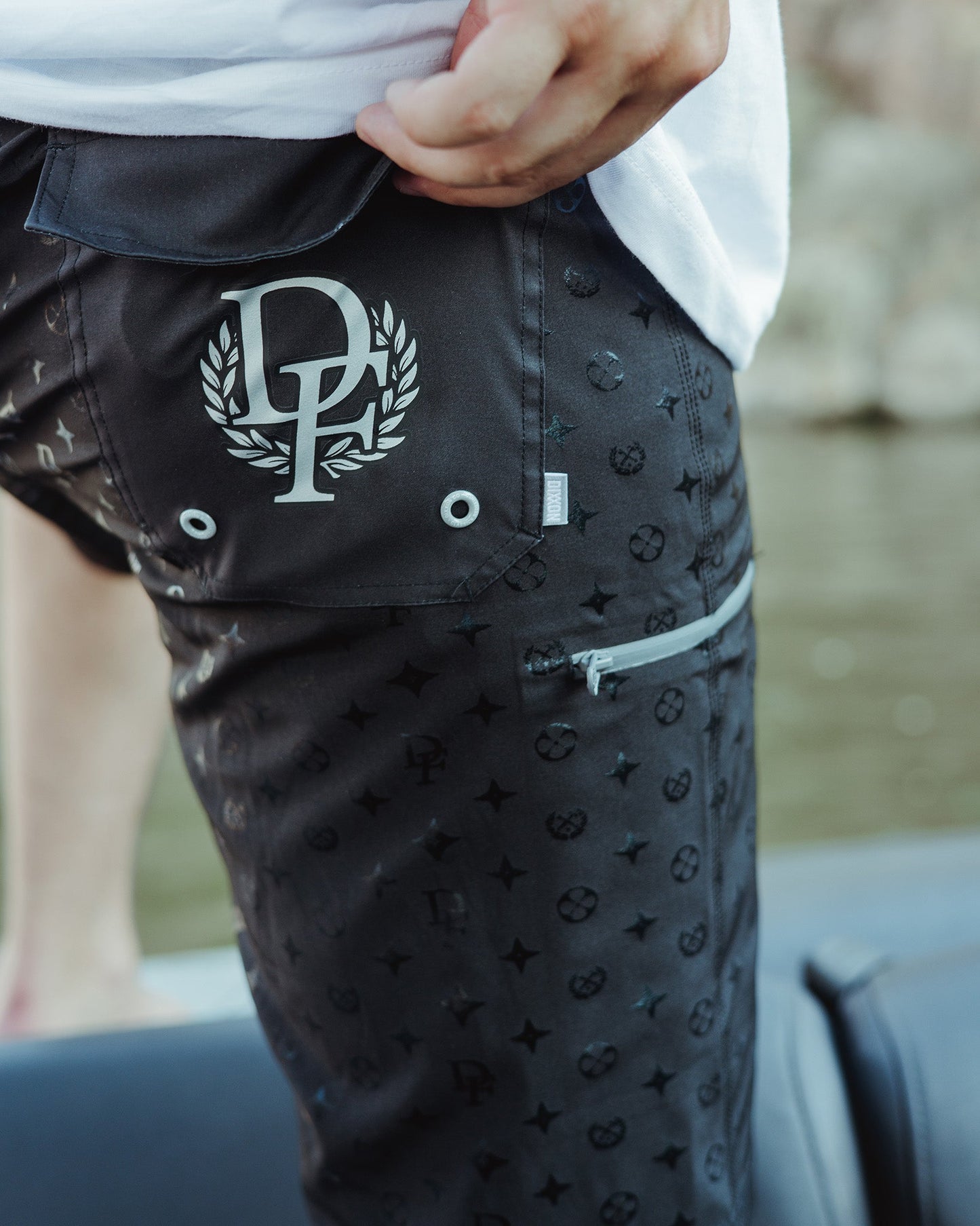 Black Bougie Boardshorts - Foil