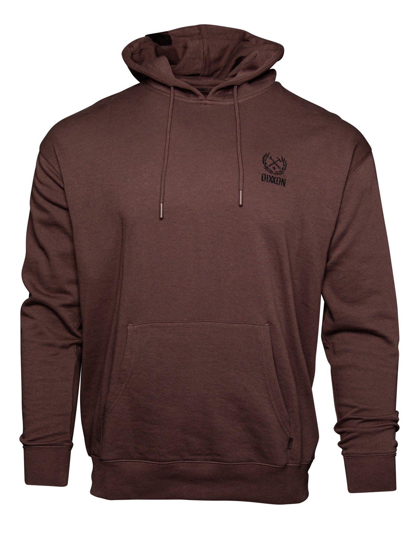 Black Crest Lightweight Pullover Hoodie - Brown