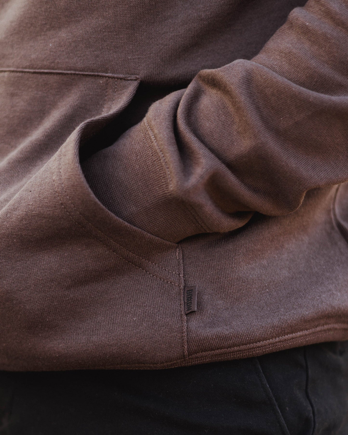 Black Crest Lightweight Pullover Hoodie - Brown