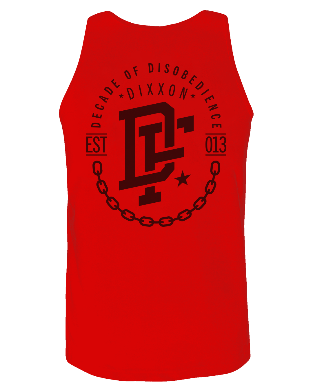 Black Disobedience Tank - Red